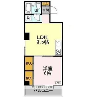 1LDKの間取り画像