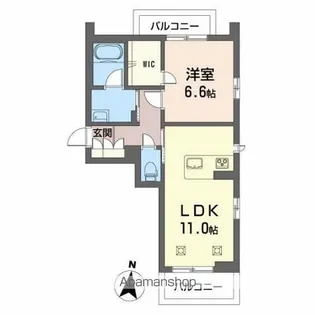 カーサ・グリナージュMJーB【301号室】の間取り