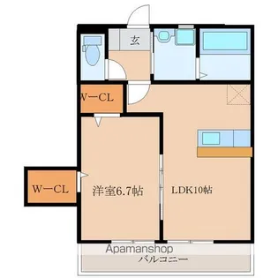 パルフェⅡ番館【2階】の間取り