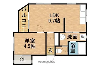 ベルガーデン【3階】の間取り