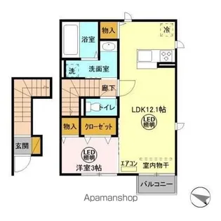 プランドール【2階】の間取り