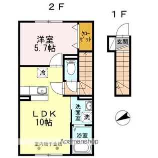 グラード高田 B【2階】の間取り