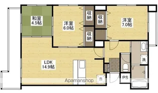 コーポラス古市【201号室】の間取り