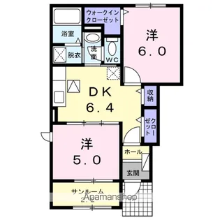 サンリットB【1階】の間取り