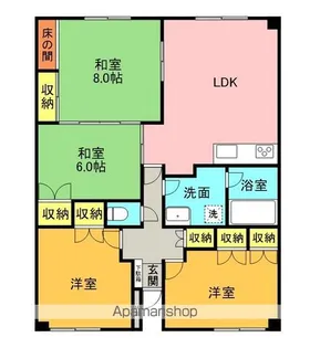 桃陵マンション【703号室】の間取り