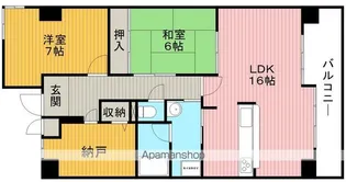 フェルティ豊中【2階】の間取り