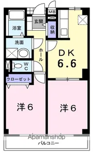 メゾン・ブランカ【2階】の間取り