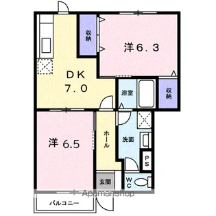 GRANDIR・B【1階】の間取り