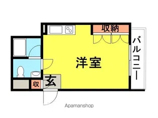 キューブ武庫川1【101号室】の間取り