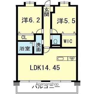グラディート新町【503号室】の間取り