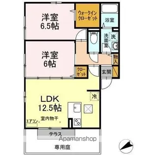 ティアレスクエア B【1階】の間取り