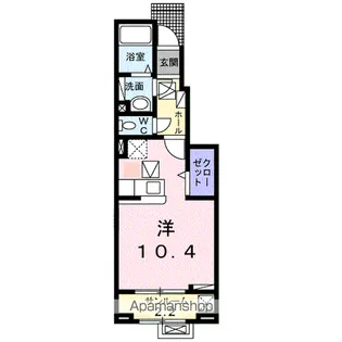 ステイズ ワン【104号室】の間取り