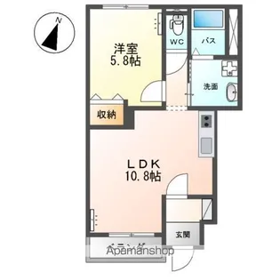 ヴィラ・コンフォールⅡ【1階】の間取り