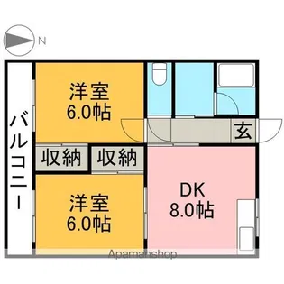 エスパシオ【202号室】の間取り
