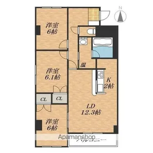 CENTER CITY⑥【7階】の間取り