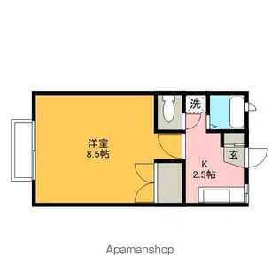 ラルジュ【205号室】の間取り