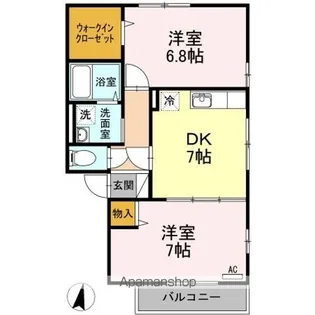 ソレーユ河部【2階】の間取り