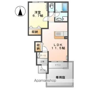 ヴィサージュ 彩【1階】の間取り