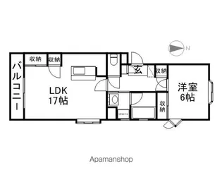長野県長野市若宮2丁目【マンション】の間取り