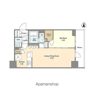 ドゥーエ亀戸【7階】の間取り