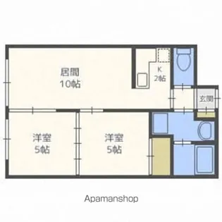 ディオステージ平岸【106号室】の間取り