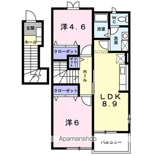 サニー・パラッツオ B【2階】の間取り