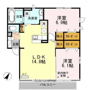 フィオーレ【1階】の間取り