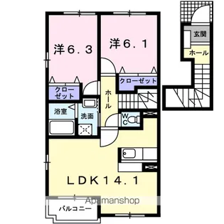 ケープ Ⅰ【2階】の間取り