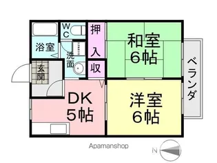 サニーハイツ塚口本町【201号室】の間取り