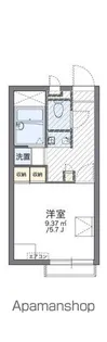 レオパレスエスポア六番町【203号室】の間取り