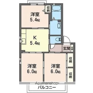 バリュージュSⅠ【101号室】の間取り
