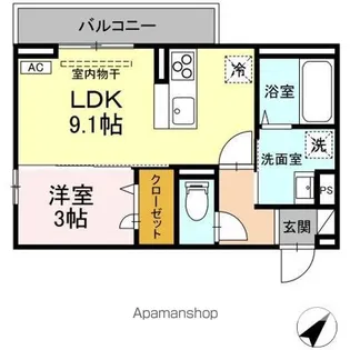 レスア柏崎I【3階】の間取り
