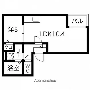 WARREN ENMEI Ⅰ【303号室】の間取り