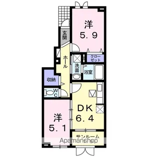 サンリットレジデンス【1階】の間取り