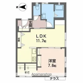 パロアルトB棟【B101号室】の間取り