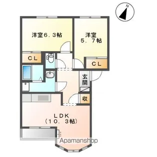 オアシスITOH【2階】の間取り