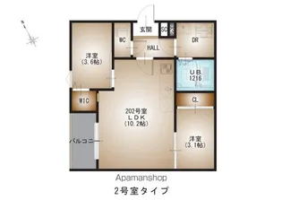 (仮)REGALESTーF 東観音【302号室号室】の間取り