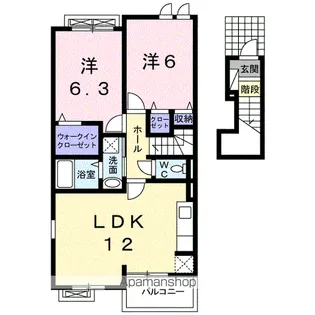 ブリーゼⅡ【2階】の間取り