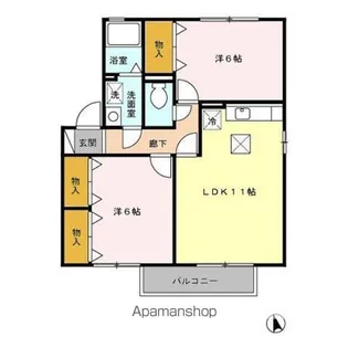 ウィルモア A【1階】の間取り