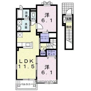 エレガント・ヒルズⅡ【2階】の間取り