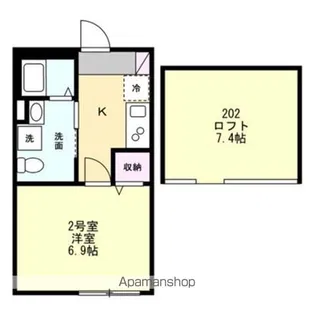 ジョーパレス湘南藤沢【2階】の間取り