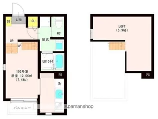 ハーモニーテラス西中田Ⅷ【1階】の間取り
