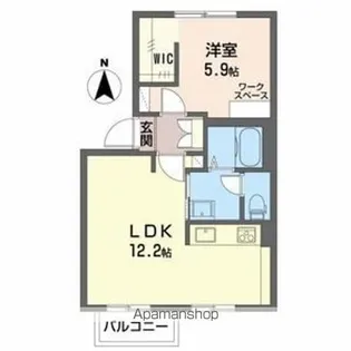 ヴィラ島立【2階】の間取り