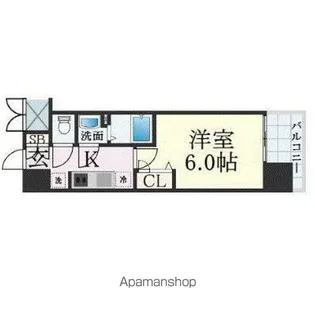プレサンス大阪天満リバーシア【9階】の間取り