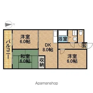 ベルアーバン【3階】の間取り