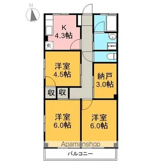 富鷹ビル【205号室】の間取り