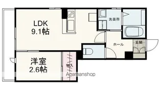 FOREST GARDEN【201号室】の間取り