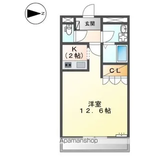 CASA COMODA(カーザコモダ)【2階】の間取り