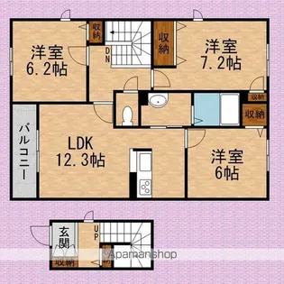 パーシモンK【2階】の間取り
