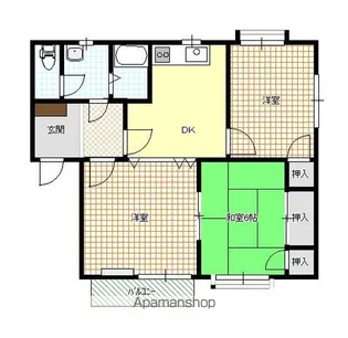 メゾン西条N棟【101号室】の間取り